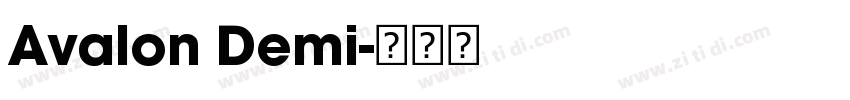 Avalon Demi字体转换
